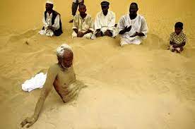 قعب اللقية العلاج تحت الرمال في السودان 